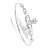 Sterling Silver Claddagh Bangle -   Jewellery for Women - 71mm * 3mm