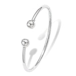 Sterling Silver Torque Bangle for Girls Women - Hypoallergenic Gift Jewellery for women - 65mm * 3mm