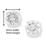 Sterling Silver Cubic Zirconia Round Earrings. Hypoallergenic Sterling Silver Earrings For Women