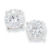 Sterling Silver Cubic Zirconia Classic Stud Earrings.  Hypoallergenic Sterling Stud Earrings For Women