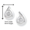 Sterling Silver Teardrop Earrings.  Hypoallergeneric Sterling Silver Earrings For Women.