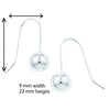 Sterling Silver Ball Drop Earrings - Hypoallergenic Silver Jewellery for women by Aeon