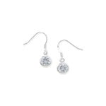 Sterling Silver Cubic Zirconia Drop Earring. Hypoallergenic Silver Jewellery for women by Aeon