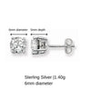 Sterling Silver Swarovski Crystal Stud 6mm Earrings