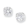 Sterling Silver Round Stud Earrings with Cubic Zirconia. 5mm * 5mm 925 Hypoallergenic Silver Earrings For Women