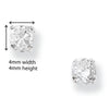 Round Sterling Silver Stud Earrings with Cubic Zirconia.  Hypoallergenic Silver Stud Earrings For Women.