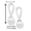 Sterling Silver Synthetic Pearl Drop Earrings. Hypoallergenic Silver Jewellery for women by Aeon