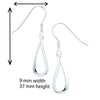 Sterling Silver Tear Drop Earrings - Hypoallergenic Silver Jewellery for women by Aeon