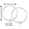 Sterling Silver Hoop Earrings with Frosted 6mm Ball - Hypoallergenic Jewellery for Ladies by Aeon