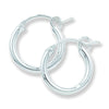 Sterling Silver 14mm Hoop Sleeper Earrings - Hypoallergenic Silver Earrings for Women