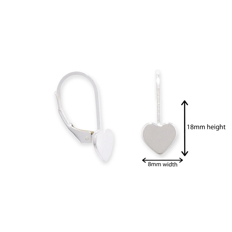 Sterling Silver Heart Earrings. Hypoallergenic Silver Jewellery for women by Aeon