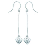 Sterling Silver Heart Earrings - Hypoallergenic Silver Jewellery for women by Aeon