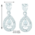 Sterling Silver Bridal Cubic zirconia Earrings - Hypoallergenic Sterling Silver Jewellery for Ladies by Aeon