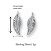 Sterling Silver 925 Leaf Earrings