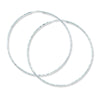 58mm Sterling Silver Diamond-Cut Hoop Sleeper Earrings - Hypoallergenic Jewellery for Ladies by Aeon