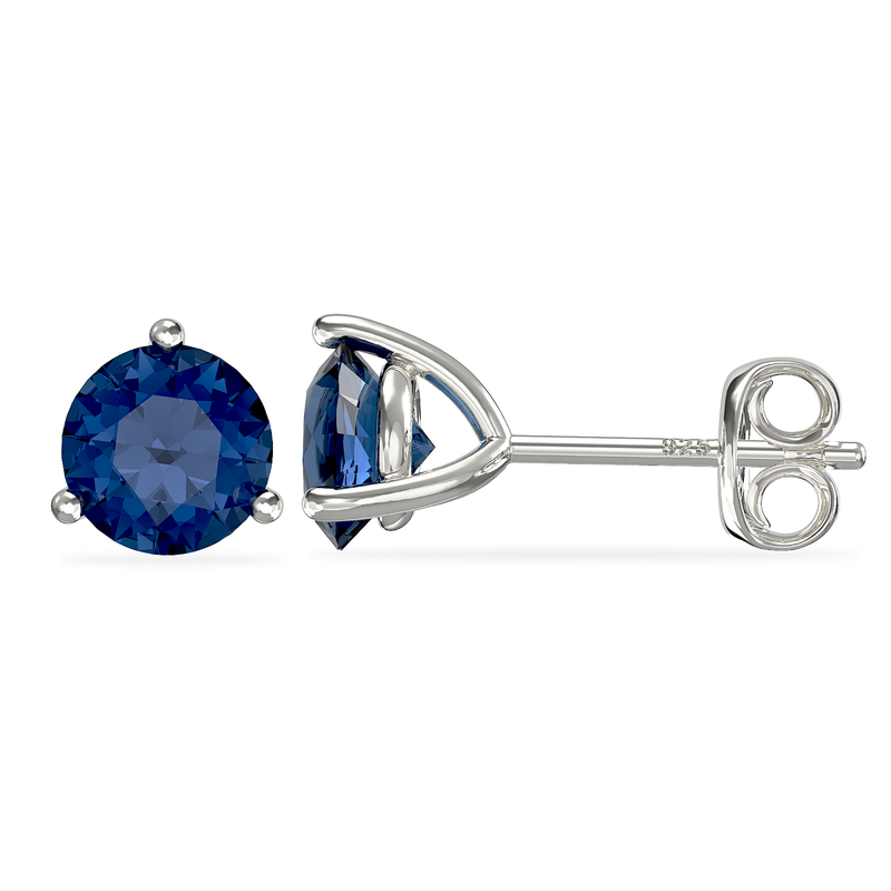 Sterling Silver Birthstone Stud Earrings – Aeon Jewellery