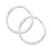 40mm Sterling Silver Diamond-Cut Twist Hoop Sleeper Earrings - Hypoallergenic Jewellery for Ladies by Aeon