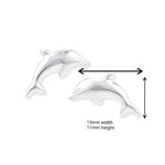 Sterling Silver Dolphin Stud Earrings