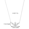 Sterling Silver Claddagh Necklace Set with Cubic Zirconia.  925 Silver Pendant Necklace For Women