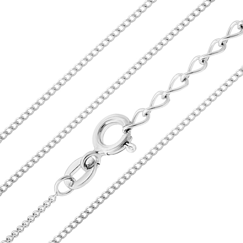 Aeon Sterling Silver Oval Clear Crystal Pendant, Necklace Chain - Hypoallergenic Sterling Silver Pendant - Romantic Fashionable Stylish Ladies Jewellery - 19mm * 8mm
