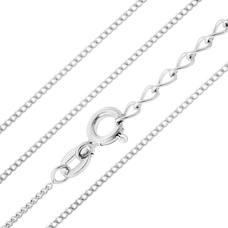 Aeon Sterling Silver Crystal Edge Heart Pendant, Necklace Chain - Hypoallergenic Sterling Silver Pendant - Romantic Fashionable Stylish Ladies Jewellery - 15mm * 9mm
