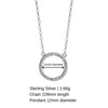 Sterling Silver Circle of Love Cubic Zirconia Necklace. Hypoallergenic Sterling Silver Jewellery by Aeon