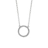 Sterling Silver Circle of Love Cubic Zirconia Necklace. Hypoallergenic Sterling Silver Jewellery by Aeon