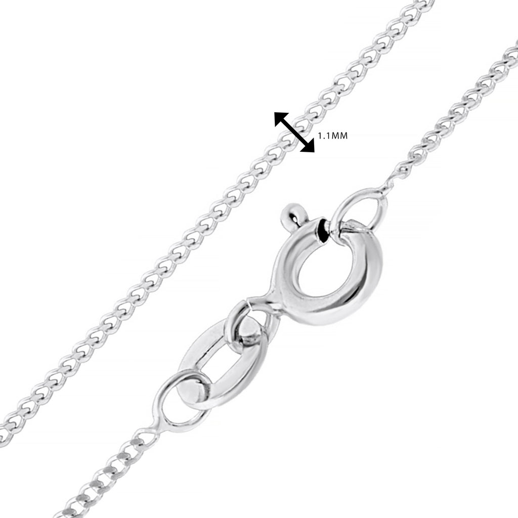 Sterling Silver Round Cubic Zirconia Necklace - Hypoallergenic Sterling Silver Jewellery by Aeon