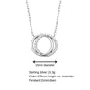 Sterling Silver Double Interlinked Circle Necklace. Hypoallergenic Sterling Silver Jewellery by Aeon