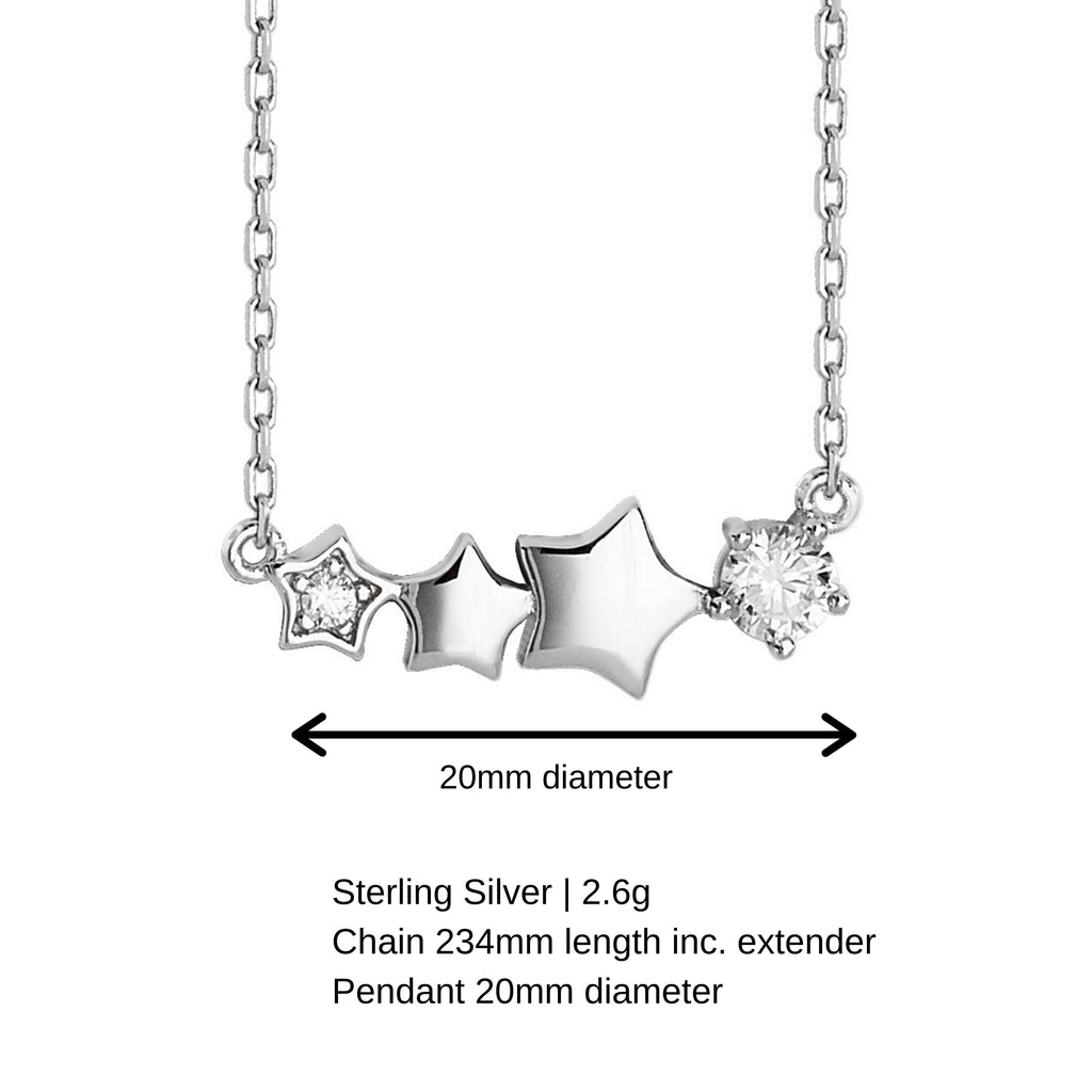 Sterling Silver Star Necklace. Hypoallergenic Sterling Silver Jewellery by Aeon