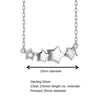 Sterling Silver 4 Star Necklace Set With Cubic Zirconia. Hypoallergenic Sterling Silver Jewellery by Aeon