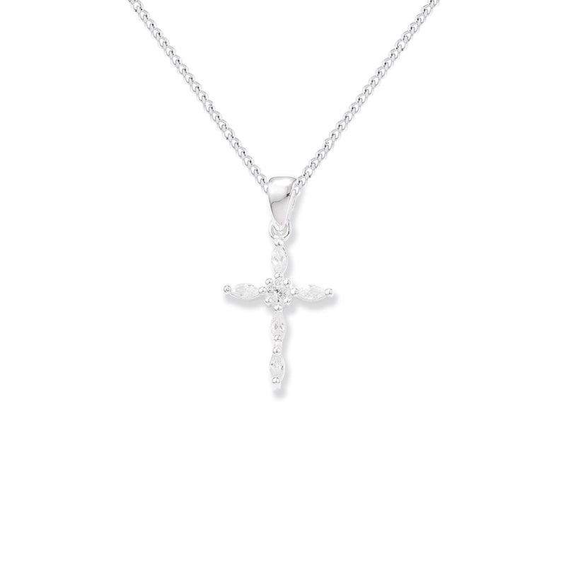 Sterling Silver Cross Necklace - Hypoallergenic Sterling Silver Jewellery by Aeon 29mm * 18mm