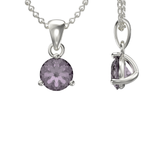 925 Sterling Silver June Birthstone Necklace for Women & Girls.  Light Purple. Gift Boxed Present