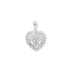 Sterling Silver Filagree Heart Necklace - Hypoallergenic Sterling Silver Jewellery by Aeon - 24mm * 17mm