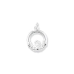 Sterling Silver Claddagh Necklace -  Hypoallergenic Jewellery for Ladies - 22mm * 15mm