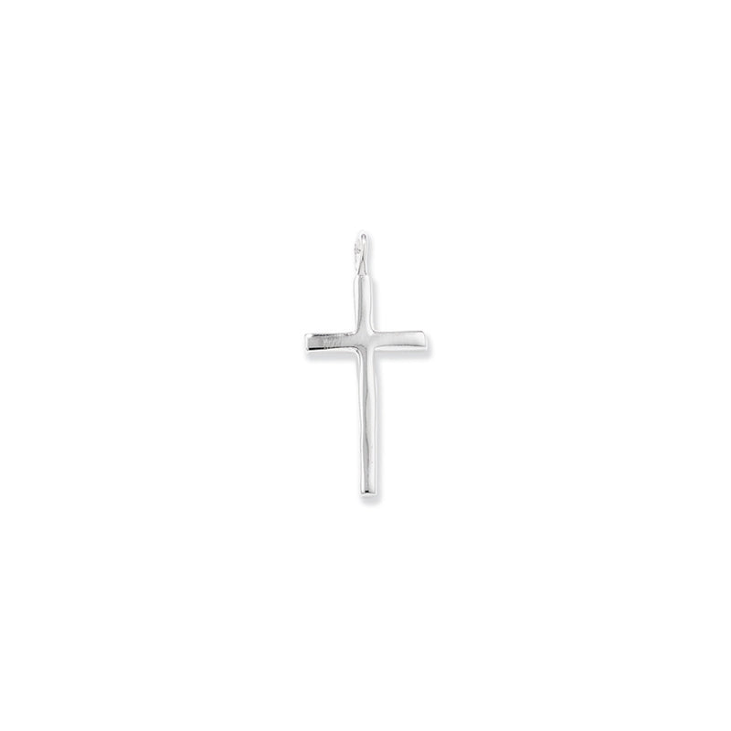 Sterling Silver Plain Cross Necklace - Hypoallergenic Sterling Silver Jewellery by Aeon - 28mm * 14mm