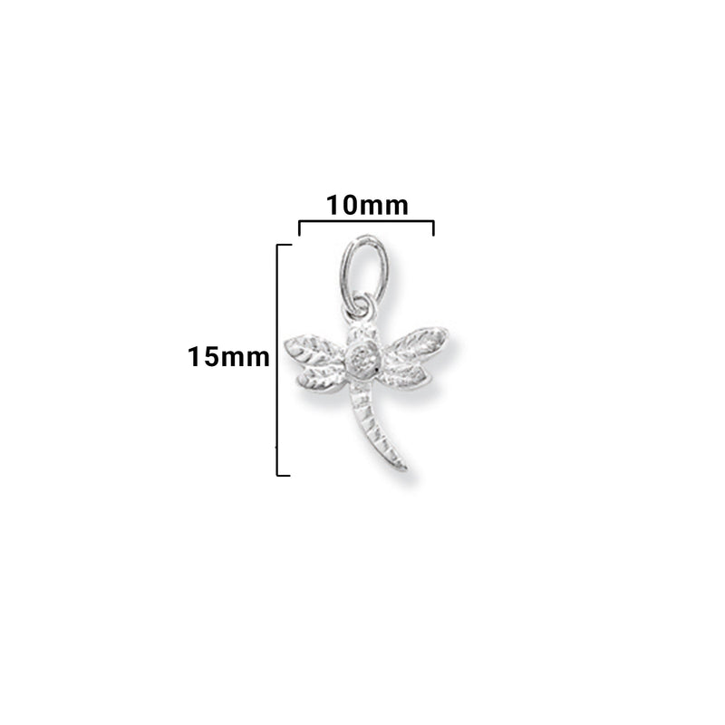 Aeon Sterling Silver Dragonfly Pendant, Necklace Chain - Hypoallergenic Sterling Silver Pendant - Romantic Fashionable Stylish Ladies Jewellery - 15mm * 10mm