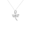 Aeon Sterling Silver Dragonfly Pendant, Necklace Chain - Hypoallergenic Sterling Silver Pendant - Romantic Fashionable Stylish Ladies Jewellery - 15mm * 10mm