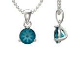 925 Sterling Silver December Birthstone Necklace for Women Girls. Turquoise Gift Boxed Present