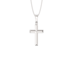 Sterling Silver Solderend-Cross Necklace - Hypoallergenic Sterling Silver Jewellery by Aeon - 22mm * 13mm