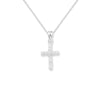 Sterling Silver Cubic Zirconia Cross Necklace - Hypoallergenic Sterling Silver Jewellery by Aeon - 24mm * 12mm