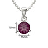 925 Sterling Silver February Birthstone Necklace for Women & Girls.  Amethyst. Gift Boxed Present