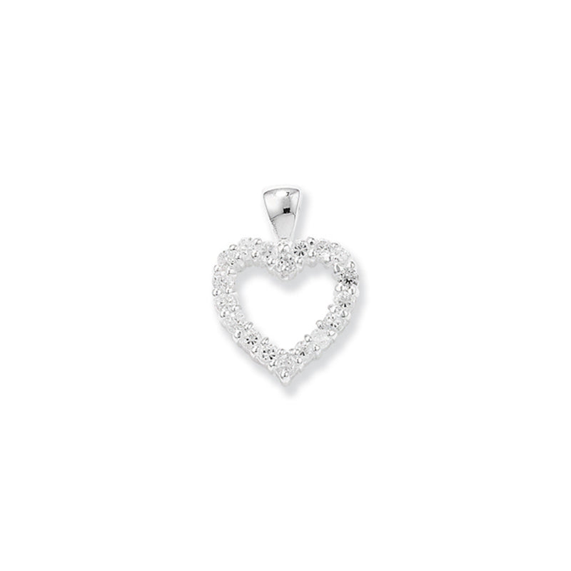 Sterling Silver Heart Necklace - Hypoallergenic Sterling Silver Jewellery by Aeon - 20mm * 14mm