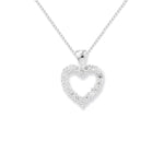 Sterling Silver Heart Necklace - Hypoallergenic Sterling Silver Jewellery by Aeon - 20mm * 14mm