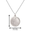 Sterling Silver St Christopher Medal Necklace. Hypoallergenic Sterling Silver Jewellery by Aeon