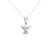 Sterling Silver Angel Pendant with Cubic Zirconia Necklace - Hypoallergenic Sterling Silver Jewellery by Aeon