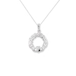 Sterling Silver Claddagh Necklace -  Hypoallergenic Jewellery for Ladies - 19mm * 12mm