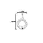 Sterling Silver Claddagh Necklace -  Hypoallergenic Jewellery for Ladies - 19mm * 12mm