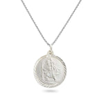 Sterling Silver St Christopher Medal Necklace. Hypoallergenic Sterling Silver Jewellery by Aeon