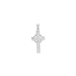 Sterling Silver Celtic Cross Necklace - Hypoallergenic Ladies Jewellery - 40mm * 18mm